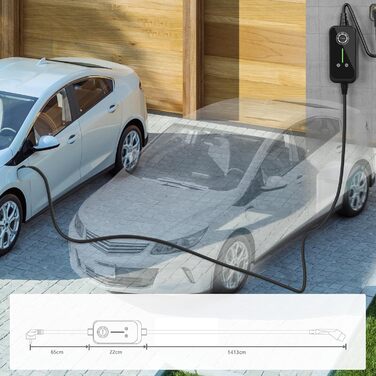 Зарядна станція для електромобіля Typ 2, 3.6kW, 20м - 16A/13A/10A/8A