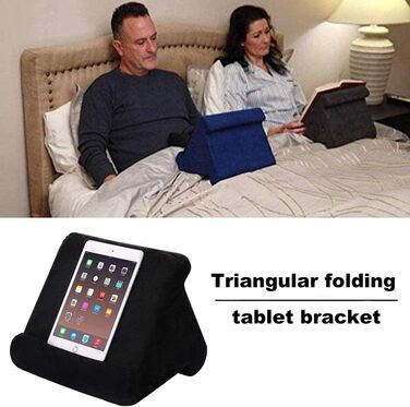 Універсальна підставка-подушка FANIER для планшета, iPad, смартфона та електронних книг, м'який тримач для ліжка та дивана (темно-синій)