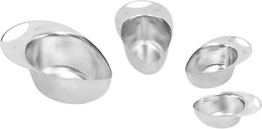 EVTSCAN Measuring Cups, 4-Piece Set, Stainless Steel Measuring Spoons, Measuring Cups Kitchen Cooking Utensil for Bakery Home