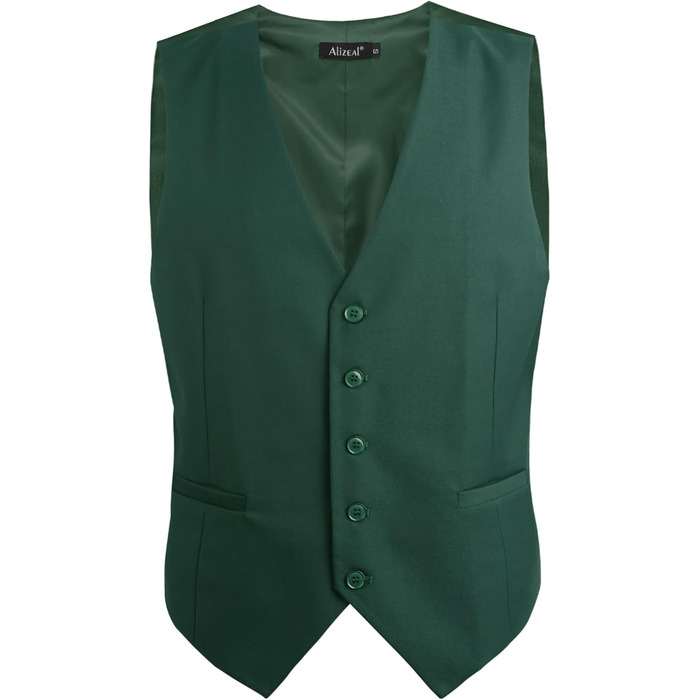 Стильна чоловіча жилетка Aizea Kassische для ділового костюма, нормальна посадка, смокінг, XXL, темно-зелений