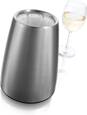 Vacu Vin 3649360 Active Wine Cooler Elegant, Stainless Steel, 208(h) x 155(dia)mm.