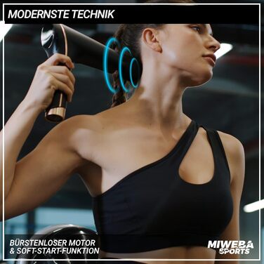 Масажер для м'язів Miweba Sports MM200 | Масажна пістолета з LCD-дисплеєм та 6 насадками
