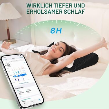 Подушка для шиї та頸ного відділу 2 в 1 з ефектом пам'яті (Memory Foam), чорна, 60x40x12/14 см