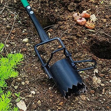 Altdorff 5-in-1 Lawn Plugger Garden Tool, Updated Bulb Planter with Long Handle for Digging, Weeding, Soil Sampling, Transplanting, Sod Plugger with Hole Digging for Tulips,