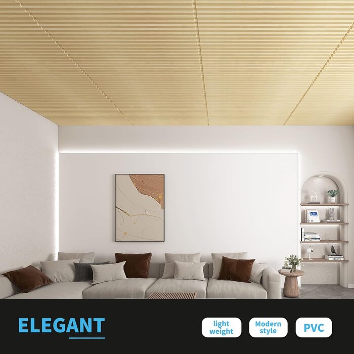3D панелі для стін Art3d: PVC, 50x50 см, 3 м², 12 шт. (дуб, 120x60 см)