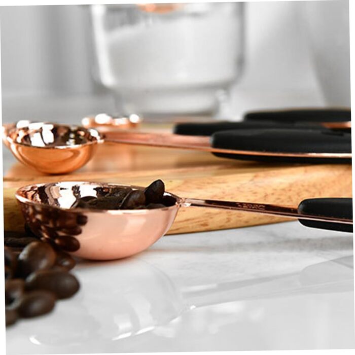 MAGICLULU 3 Sets Rose Gold Measuring Spoons, Measuring Cups, Scoops, Grill Plate, Baking Mold, Cocktail Spoon, Measuring Spoon, Kitchen Baking Utensils, Kitchen Accessories, Stainless Steel