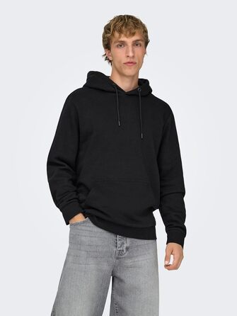 Чоловічий худі Only & Sons ONSCERES Sweatshirt, чорний, розмір L