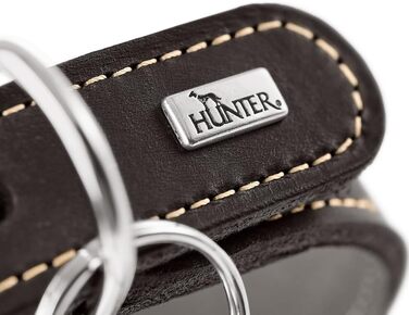 Нашийник для Віндхаундів Hunter Aalborg, колір Cognac, міцне м'яке шкіряне, розподіл тиску, захист гортані, Made in Germany, розмір 37