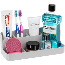 VITVITI Electric Toothbrush Holder, Grey Electric Toothbrush Toothbrush Holder for Bathroom, Plastic Toothbrush Caddy, Organizer Storage, Bathroom Toothbrush Toothpaste Holder