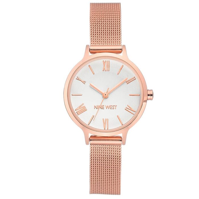 Жіночий наручний годинник Nine West з міллезаканим браслетом, колір Rose Gold