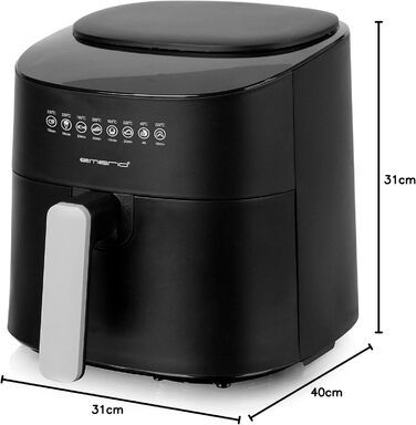 Цифрова аерофритюрниця Emerio 4.5 л, без олії, 8 програм, 1300 Вт, BPA Free, швидкий нагрів