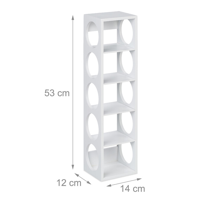 Relaxdays Bamboo Wine Rack in White