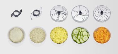SEVERIN Multifunctional Food Processor for kneading, mixing, grating, shredding, grinding, and more. Food processor with extensive accessories, high-quality multi-grinder, KM 3892 Multifunction: kneading, mixing, grating, shredding, grinding, and more.