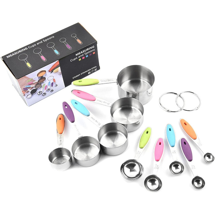 Stainless steel measuring cup for coffee powder, spices, and measuring scoop. Kitchen tools, easy to use and clean, perfect for a home gift. Measuring tools.