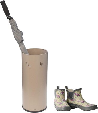 Підставка для парасольок kela SWING з піддоном для води, нержавіюча сталь матова, 50 см, коричнева