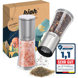 Набір для перцю та солі Kjøk Premium з нержавіючої сталі, 2 шт. з керамічним млинком