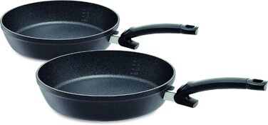 Сковорода Fissler Adamant Comfort, алюмінієва, антипригарна, стійка до подряпин, для індукції, 24 см + 28 см