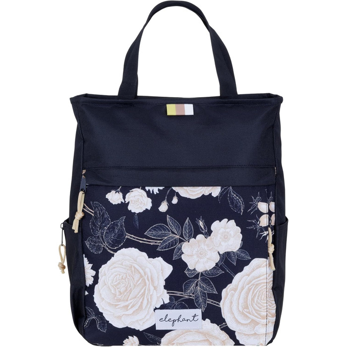 Spear Rucksack - Unisex, Hygge City Backpack, Women's Backpack, Leisure Backpack, Office Backpack, Sport & Leisure Backpack, A4 size, 12788 (12790 Black Flower (2))