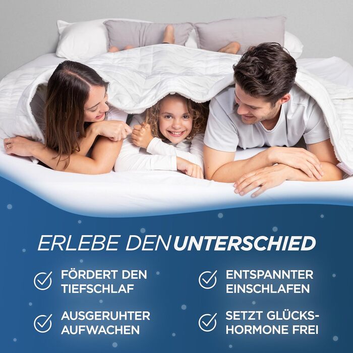 Ковдра з ефектом обтяження 135x200 см, 7 кг, Sherpa Fleece, сертифікат Oeko-Tex, терапевтична ковдра для розслаблення, покращує сон, Weighted Blanket, білий колір