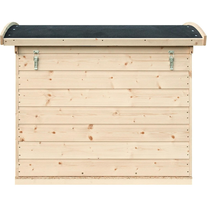 Будка для собак Outdoor маленьких порід – дерев'яна будка для собак, водостійкий дах 76 x 99 x H80 см, розмір S, Timbela M401-1 розмір M, 76x99xH80cm, натуральне дерево