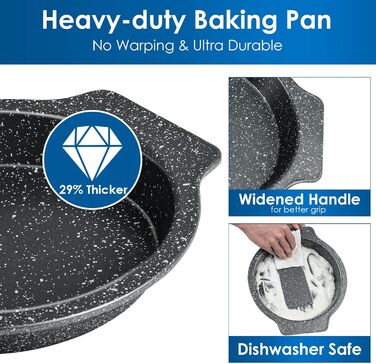 Набір форм для випічки RIOVARM Granit Antihaft 7 шт. - Форми для кексів, хліба, пирогів