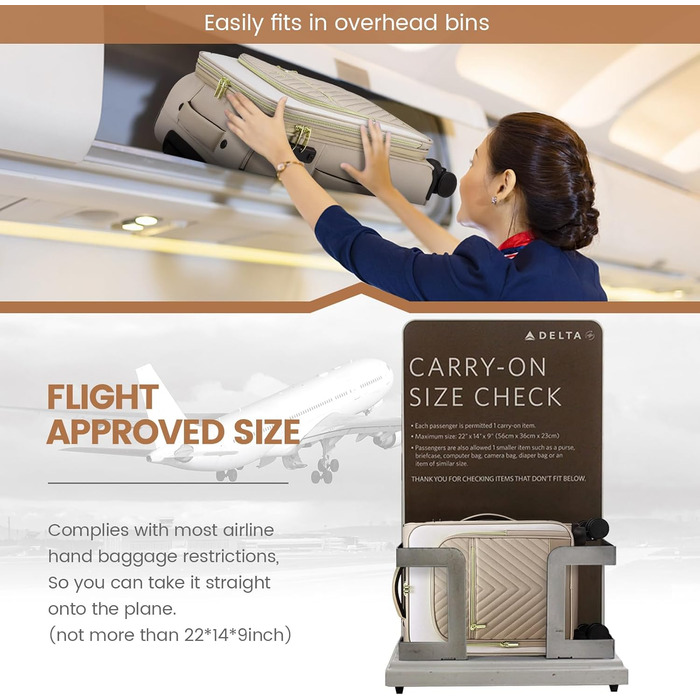 Рюкзак-валіза LOVEVOOK для жінок, 40L, ручна поклажа, водонепроникний, для ноутбука, подорожі, бізнес (20-дюймовий валіза, Бежево-хакі)