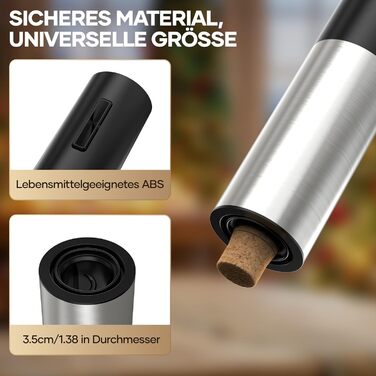 Електричний відкривачка для вин Assark, набір: автоматичний відкривачка, фольєзоріз, USB-кабель, вакуумні пробки та виливає для вина. Ідеальний подарунок!