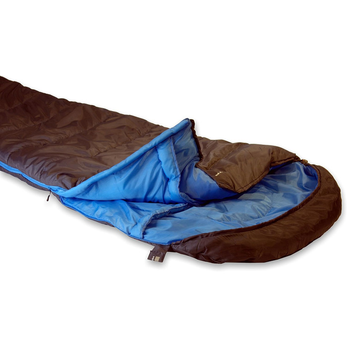 Спальний мішок High Peak TR 300, антрацит/блакитний, для 3-4 сезонів, 0°C, широкий, дихаючий, водонепроникний, ковдраний, для кемпінгу, фестивалів, трекінгу