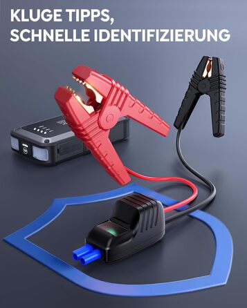 Powerbank Starthilfe TREKURE 4000A для автомобіля: 9.0L бензин/8.5L дизель, LED ліхтарик