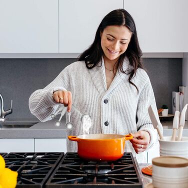 Набір мірних ложок та мірний стакан з нержавіючої сталі (8 шт.) - для рідин та сухих інгредієнтів, випічки