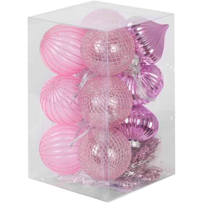 Набір прикрас для ялинки SLEETLY 28 шт. Біле золото: кулі, льодинки та сніжинки. Стійкі пластикові орнаменти для святкового декору