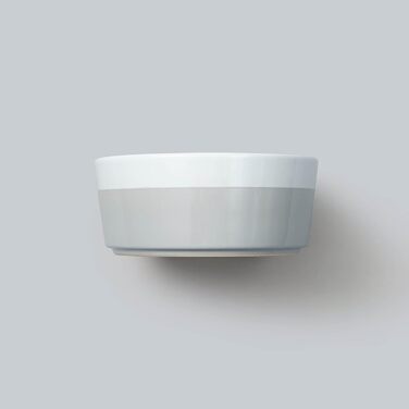 Миска для собак Waggo Dipper Ceramic - велика, сірого кольору, для маленьких та великих порід, міцна, для корму та води, сумісна з посудомийною машиною