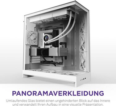 NZXT H9 Flow (2025) – великий корпус для ПК Mid-Tower з двома камерами, підтримка 420мм радіатора, 3 x 140мм та 1 x 120мм вентилятори, загартоване скло, готовність до Back-Connect