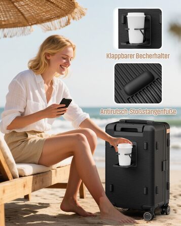 Чемодан Joyway ABS з жорсткою оболонкою, ручний багаж 56 см, з TSA замком, білий