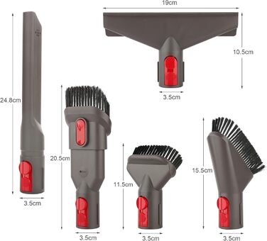 Набір аксесуарів для пилососа Dyson Gen5 V15 V12 V7 V8 V10 V11 SV10 SV11: щітки, насадки, шланг, запасні частини (6 в 1)