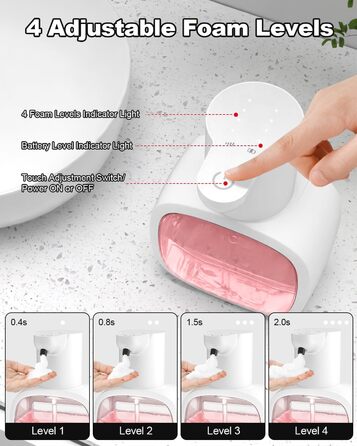 Автоматичний диспенсер для мила Dalugo з USB-C, 500 мл, настінний, електричний сенсор, регульований, для кухні та ванної кімнати