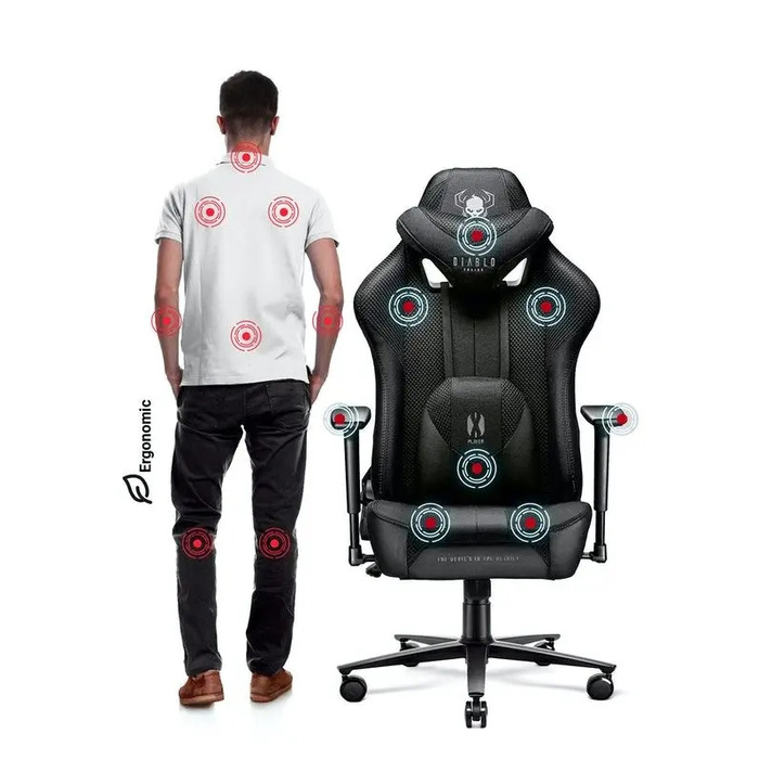 Ігрове крісло Diablo Chairs X-Player 2.0, чорне