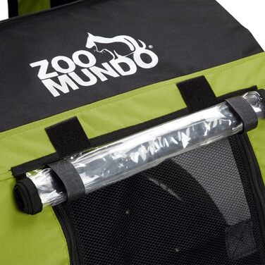 Фарм-причіп Zoomundo для собак: зелений/чорний, срібляста рама