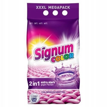 Концентрований пральний порошок Signum Clovin для кольорових речей, 10 кг (120 прань)