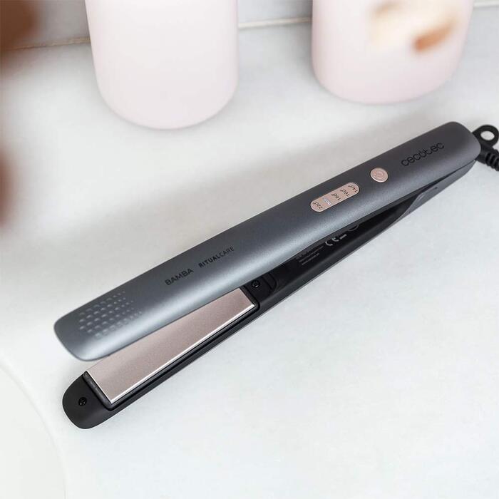 Випрямляч для волосся Cecotec Stijltang Bamba RitualCare 890 Titanium з титановими пластинами, регулюванням температури 140-200 ºC, автовимкненням, 3 м кабелю та захистом пластин з силікону