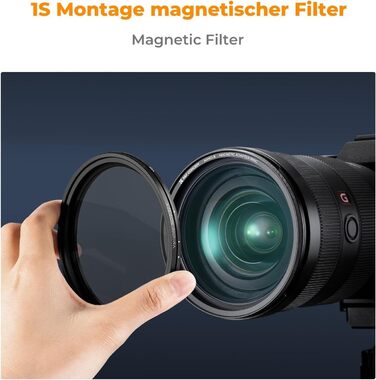 Фільтр ND K&F Concept Variabler, 62mm - Змінний Графічний Фільтр ND2-32 (1-5 Stop) для камер та телефонів