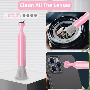 Набір для чищення клавіатури Alyvisun 11 в 1: для ноутбука, навушників, планшета, телефону, комп'ютера (рожевий)