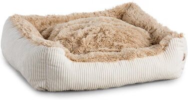 Gutekissen® Лежанка для собак середніх порід - м'яка, знімний чохол, колір бежевий, розмір L (90x75 см)