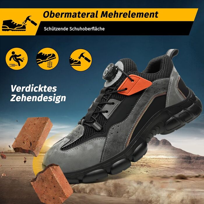 Черевики робочі чоловічі S3 Explorer 3.0. Легкі спортивні черевики, антипрокольні та антиударні. Модель F683, чорний (36 EU)