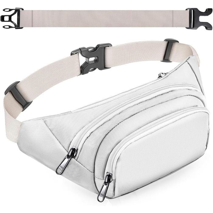 Чоловіча/Жіноча поясна сумка-бананка 35 см з великою місткістю, чорна, для iPad mini/iPhone 12 Pro Max, для спорту