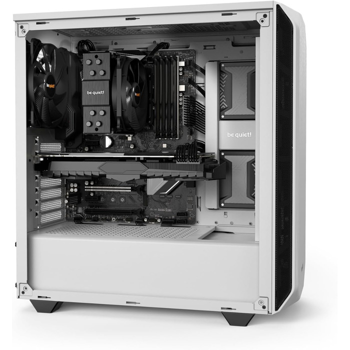 Корпус для ПК be quiet! Pure Base 500 White, 2x 140мм вентилятори Pure Wings 2, підтримка радіаторів до 360мм, білий