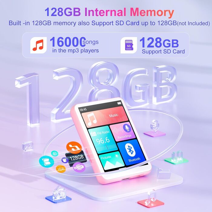 MP3-плеєр Oilsky 128GB Bluetooth 5.4, 2.4
