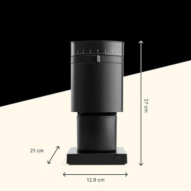 Електрична кавомолка Fellow Opus з конічним жорном - універсальна для еспресо, drip, French press та cold brew - матово-чорна