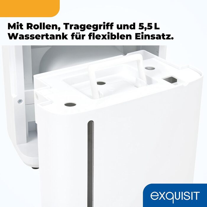 Зволожувач повітря Exquisit LE 2055 - 5.5 л, 400 Вт, 180 м³/год, таймер, захист від дітей, функція авторестарту