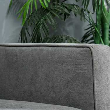HOMCOM 3-Seater Sleeper Sofa with Reclining Function and Adjustable Angle, Vintage Design Made of Eucalyptus Wood and Cotton in Grey